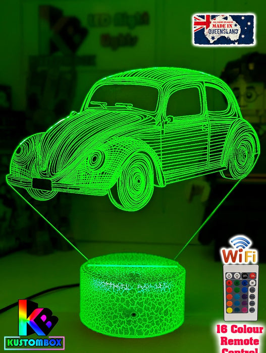 VW Beetle Volkswagon 60's Model 3D LED Night Light Lamp - KustomboxNight Lights & Ambient LightingKustomboxStandard Size