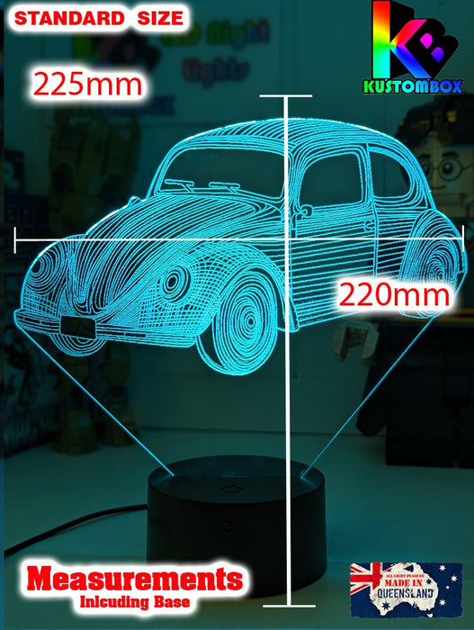 VW Beetle Volkswagon 60's Model 3D LED Night Light Lamp - KustomboxNight Lights & Ambient LightingKustomboxStandard Size