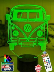 VW Kombi Van Front Personalised Name 3D LED Night Light Lamp - KustomboxNight Lights & Ambient LightingKustomboxStandard Light - No Name