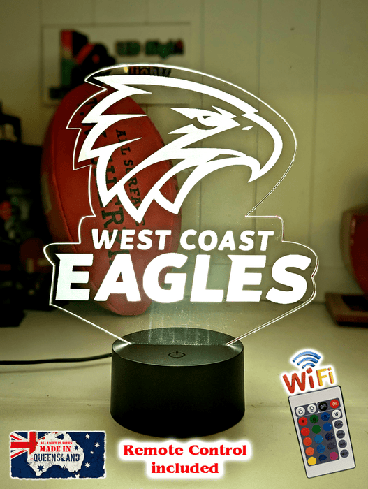 WEST COAST EAGLES Australian Football Club 3D LED Night Light Lamp - KustomboxNight Lights & Ambient LightingKustomboxStandard Size