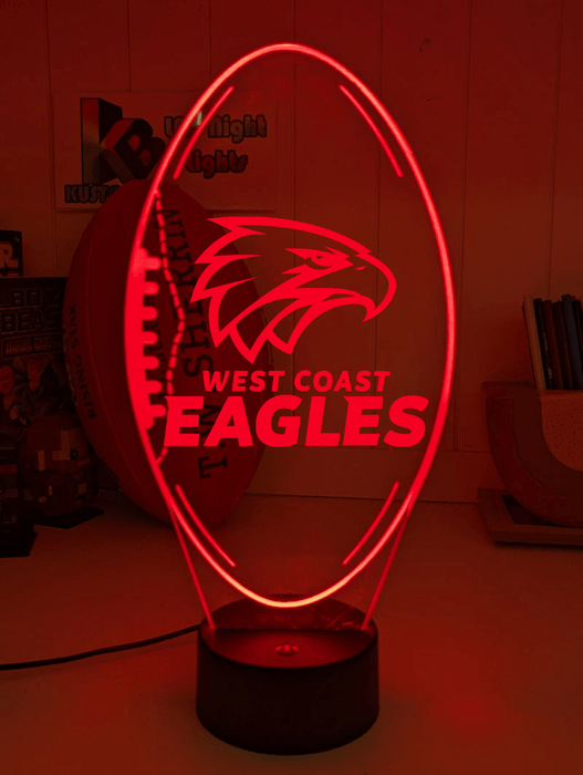 West Coast Eagles Australian Football Club 3D LED Night Light - KustomboxNight Lights & Ambient LightingKustomboxStandard Size
