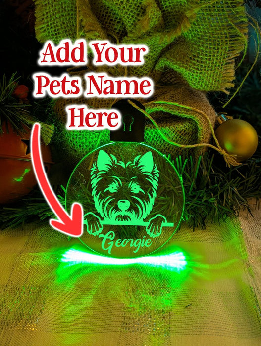 West Highland Terrier Westie Dog Personalised Christmas Bauble Decoration - KustomboxNight Lights & Ambient LightingKustomboxBauble - Standard Size