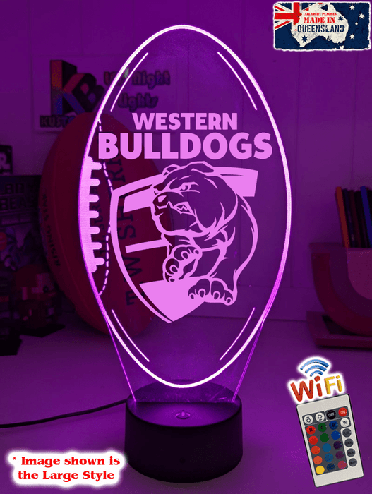 Western Bulldogs Australian Football Club 3D LED Night Light - KustomboxNight Lights & Ambient LightingKustomboxStandard Size