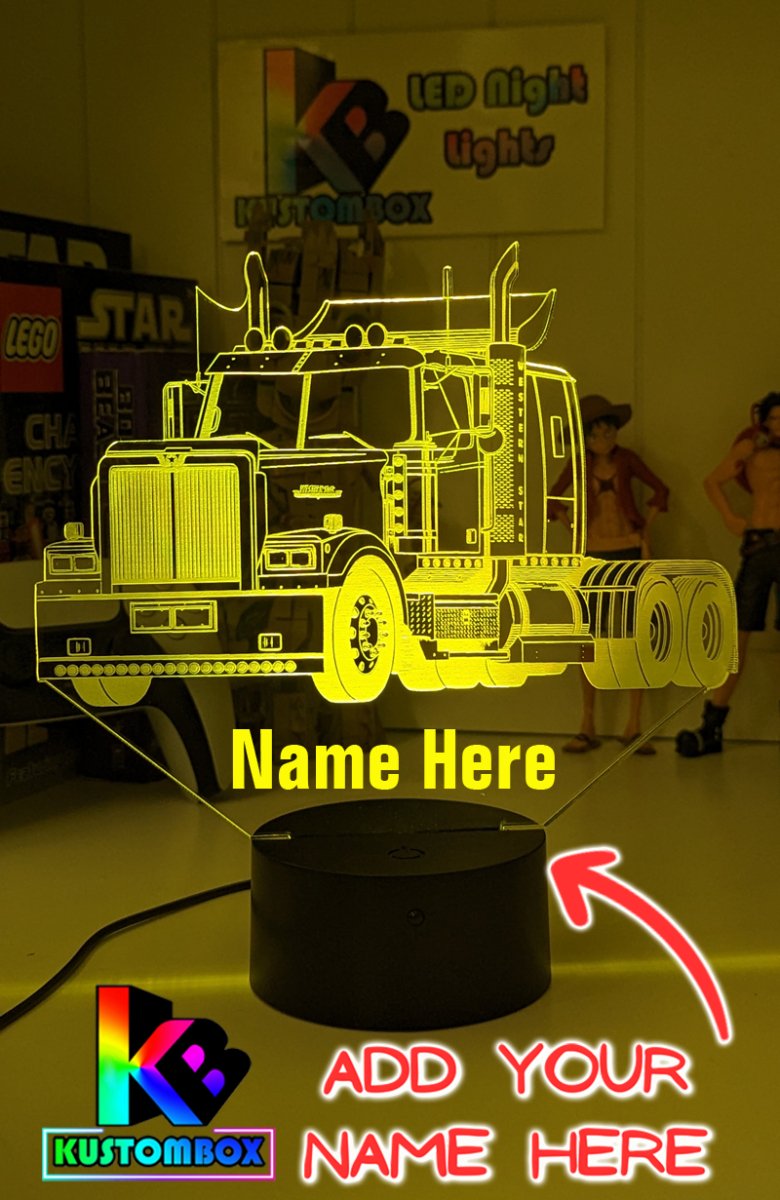 Western Star Truck 3D LED Night Light Lamp Mancave Bar Light - KustomboxNight Lights & Ambient LightingKustomboxStandard No Name