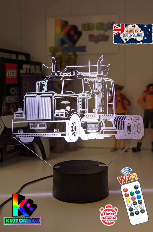 Western Star Truck 3D LED Night Light Lamp Mancave Bar Light - KustomboxNight Lights & Ambient LightingKustomboxStandard No Name