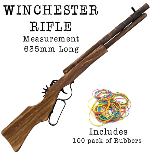 Winchester Rifle Gun Wooden Rubber Band Gun Handmade Wooden Toy - KustomboxToys & GamesKustombox1 x Rifle