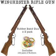 Winchester Rifle Gun Wooden Rubber Band Gun Handmade Wooden Toy - KustomboxToys & GamesKustombox1 x Rifle
