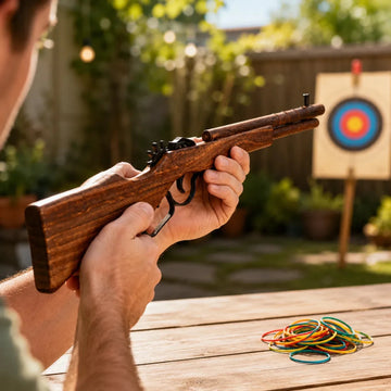 Winchester Rifle Wooden Rubber Band Gun Toy