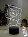Winnie the Pooh Bear Love Frame 3D LED Night Light Lamp - KustomboxNight Lights & Ambient LightingKustomboxStandard Size
