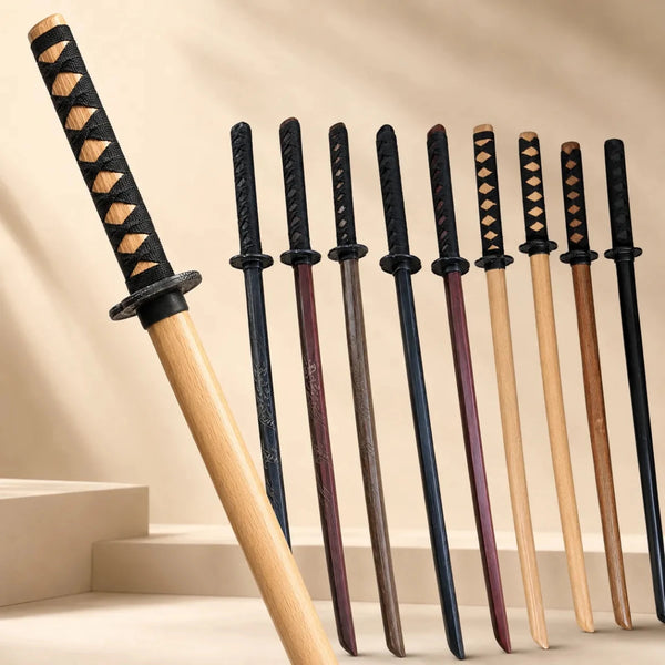 Wooden Bokken & Timber Katana Training Swords - Kustomboxwooden training swordKustombox80cmPlain DesignBlack