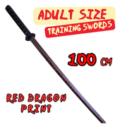 Wooden Daito Bokken Kendo Samurai Katana Practice Training Sword - Kustomboxwooden training swordKustomboxBlack Dragon 100cm