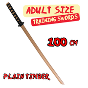 Wooden Daito Bokken Kendo Samurai Katana Practice Training Sword - Kustomboxwooden training swordKustomboxPlain Timber 100cm