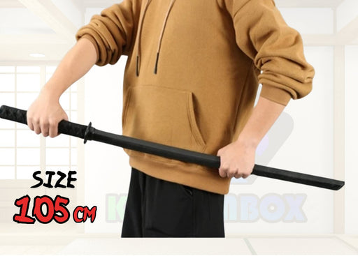 Wooden Training Sword Datio Bokken Kendo Samurai Katana Practice Sticks 101cm NEW - Kustomboxwooden training swordKustomboxPlain Black 80cm