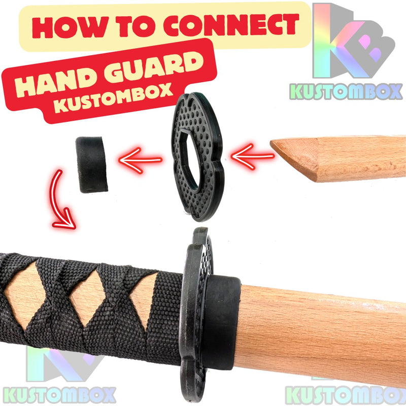 Wooden Training Sword Datio Bokken Kendo Samurai Katana Practice Sticks 101cm NEW - Kustomboxwooden training swordKustomboxPlain Black 80cm