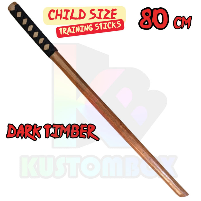 Wooden Training Sword Datio Bokken Kendo Samurai Katana Practice Sticks 101cm NEW - Kustomboxwooden training swordKustomboxPlain Black 80cm