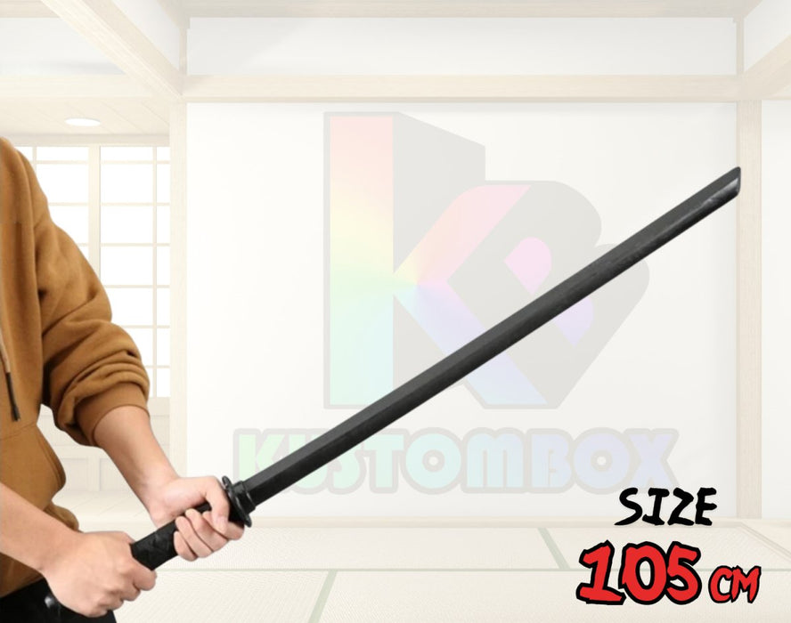 Wooden Training Sword Datio Bokken Kendo Samurai Katana Practice Sticks 101cm NEW - Kustomboxwooden training swordKustomboxPlain Black 80cm