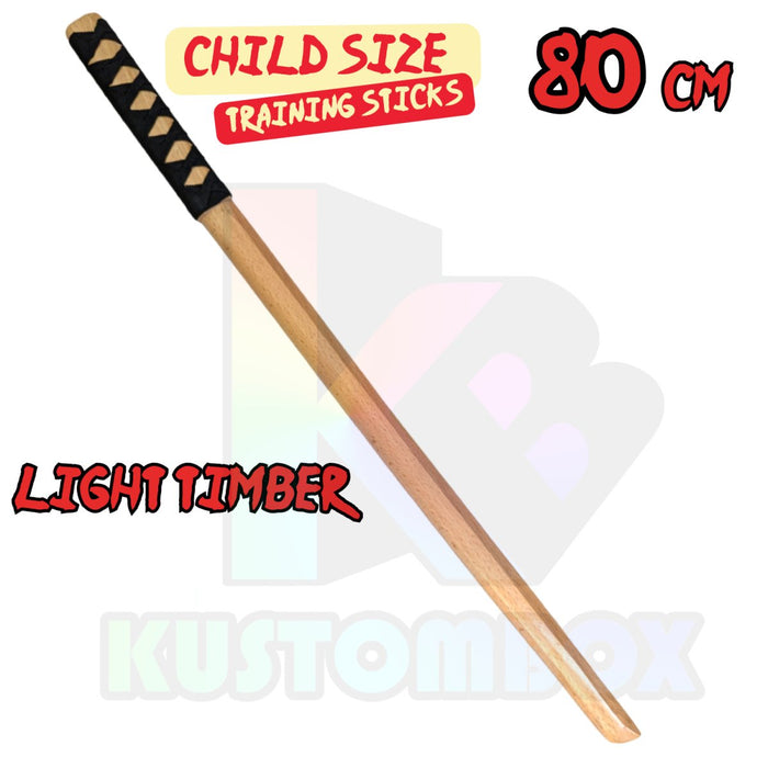 Wooden Training Sword Datio Bokken Kendo Samurai Katana Practice Sticks 101cm NEW - Kustomboxwooden training swordKustomboxPlain Black 80cm