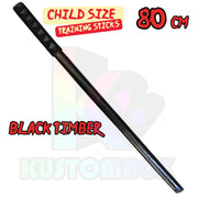 Wooden Training Sword Datio Bokken Kendo Samurai Katana Practice Sticks 101cm NEW - Kustomboxwooden training swordKustomboxPlain Black 80cm
