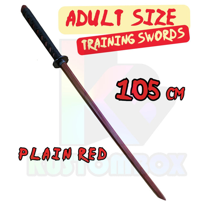 Wooden Training Sword Datio Bokken Kendo Samurai Katana Practice Sticks 101cm NEW - Kustomboxwooden training swordKustomboxPlain Black 80cm