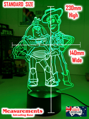 Woody & Buzz Light Year Toy Story 3D LED Night Light - KustomboxNight Lights & Ambient LightingKustomboxStandard Size