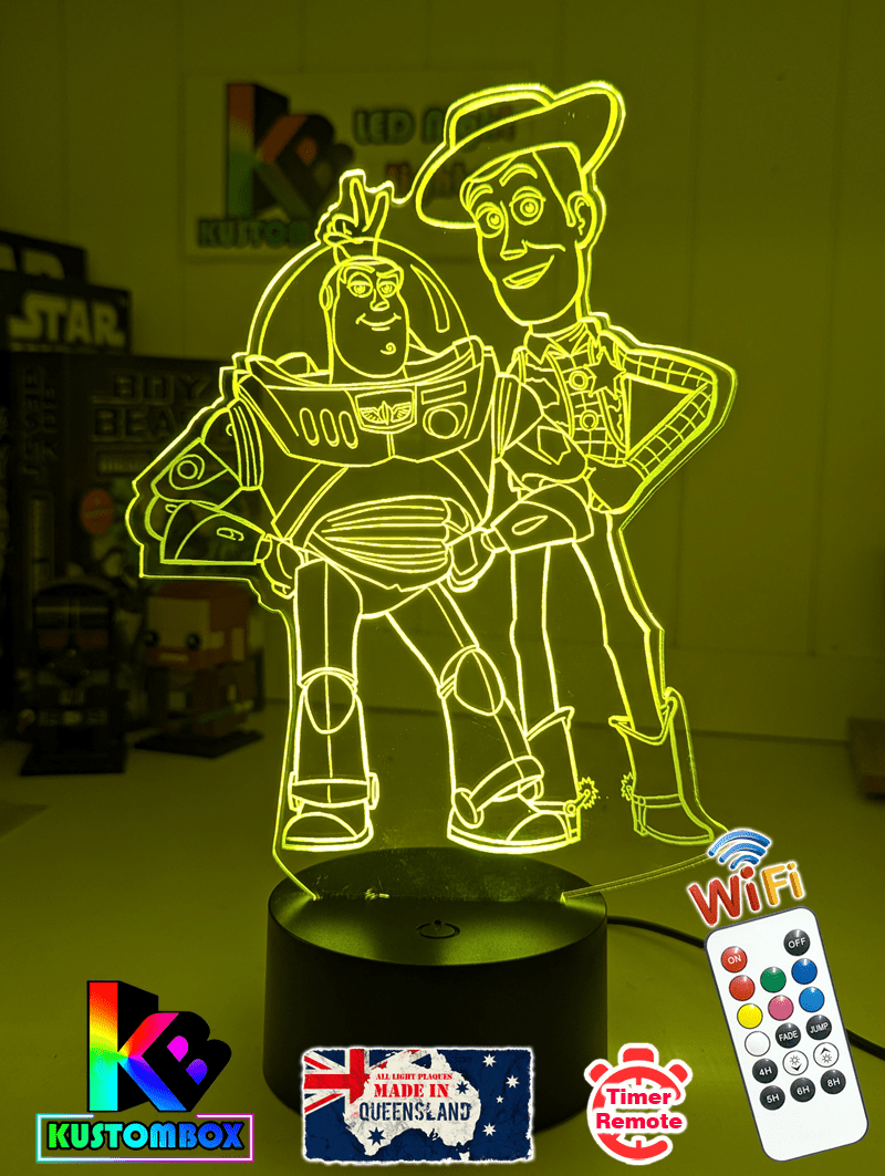 Woody & Buzz Light Year Toy Story 3D LED Night Light - KustomboxNight Lights & Ambient LightingKustomboxStandard Size