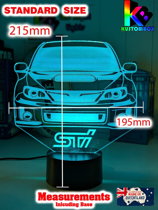 WRX Subaru Rally Car 3D LED Night Light Lamp - KustomboxNight Lights & Ambient LightingKustomboxStandard Size