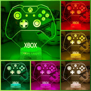 Xbox Game Controller Personalised Name - 3D LED Night Light 7 Colours Childrens Room - KustomboxNight Lights & Ambient LightingKustomboxStandard SizeWhite Crack Base