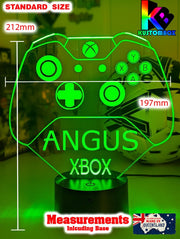 Xbox Game Controller Personalised Name - 3D LED Night Light 7 Colours Childrens Room - KustomboxNight Lights & Ambient LightingKustomboxStandard SizeBlack Base