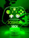 Xbox Game Controller Personalised Name - 3D LED Night Light 7 Colours Childrens Room - KustomboxNight Lights & Ambient LightingKustomboxStandard SizeWhite Crack Base