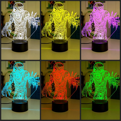 Zombie Walking Dead Skeleton 3D LED Night Light Lamp - KustomboxNight Lights & Ambient LightingKustomboxStandard Size