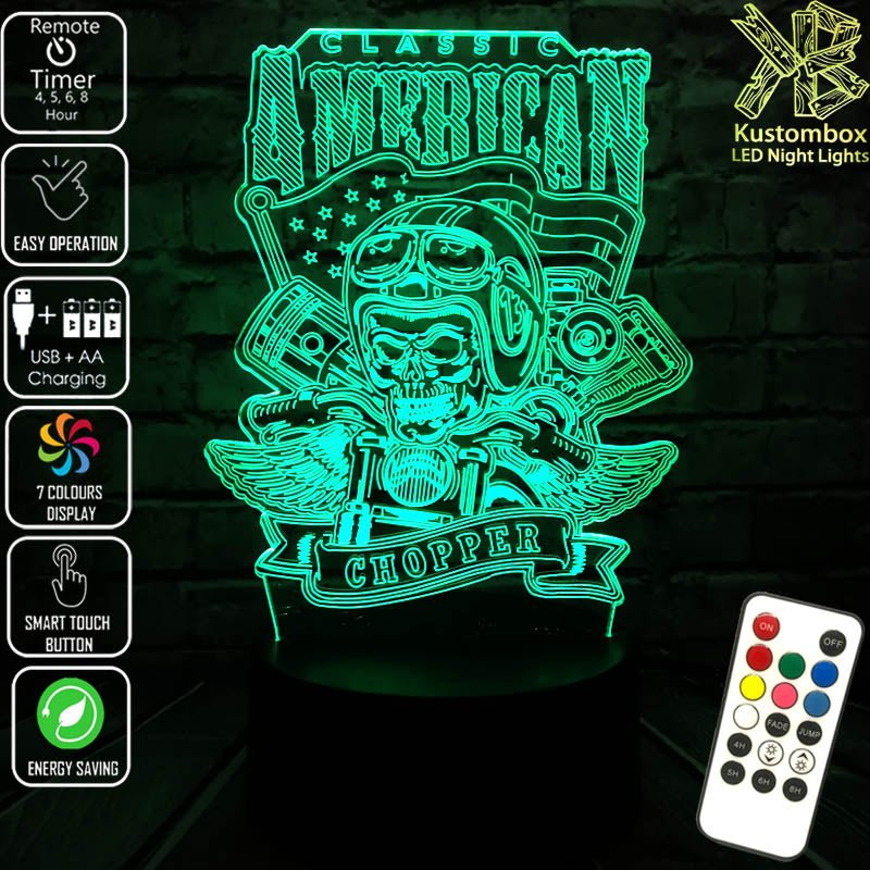 American Chopper Logo  3D LED Night Light 