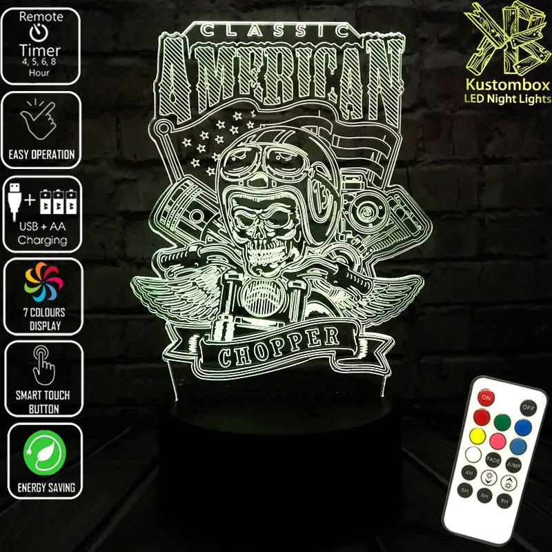 American Chopper Logo  3D LED Night Light 