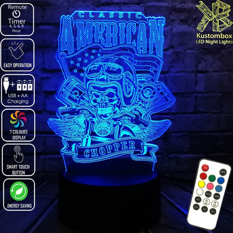 American Chopper Logo  3D LED Night Light 