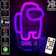 AMONG US CREWMATES IMPOSTER LED Night Light 7 Colours + Remote Control - Kustombox Night Lights & Ambient Lighting