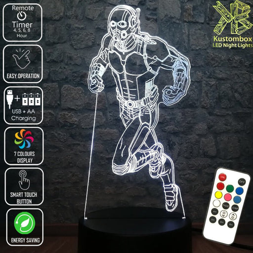 Antman Avengers Super Hero LED Night Light 7 Colours + Remote Control - Kustombox