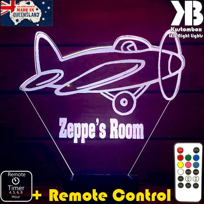 Areoplane Personalised Night Light 3D LED Night Light  