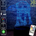 AT-AT Walker Star Wars - LED Night Light 7 Colours + Remote Control - Kustombox