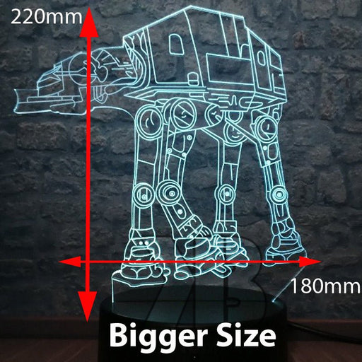 AT-AT Walker Star Wars - LED Night Light 7 Colours + Remote Control - Kustombox