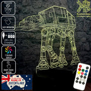 AT-AT Walker Star Wars - LED Night Light 7 Colours + Remote Control - Kustombox