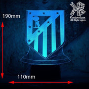 ATLETICO MADRID Football Club LED Night Light 7 Colours + Remote Control - Kustombox