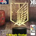 Attack on Titan Logo LED Night Light 7 Colours + Remote Control - Kustombox