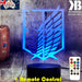 Attack on Titan Logo LED Night Light 7 Colours + Remote Control - Kustombox