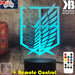Attack on Titan Logo LED Night Light 7 Colours + Remote Control - Kustombox