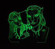 Avatar Personalised Name Light 3D LED Night Light 7 Colours + Remote Control - Kustombox