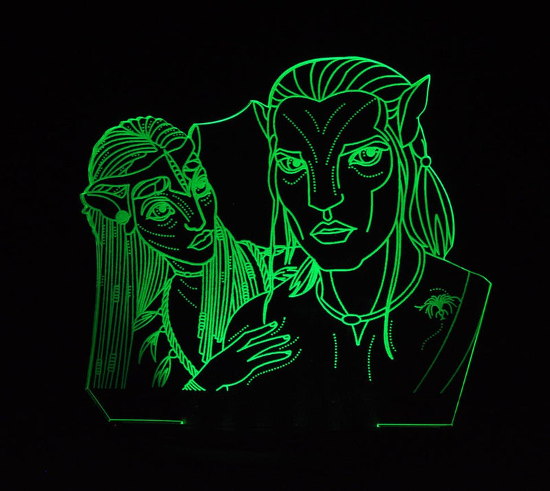 Avatar Personalised Name Light 3D LED Night Light 7 Colours + Remote Control - Kustombox