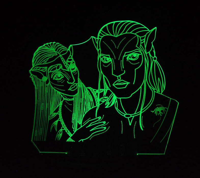 Avatar Personalised Name Light 3D LED Night Light 7 Colours + Remote Control - Kustombox
