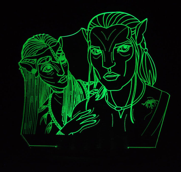 Avatar Personalised Name Light 3D LED Night Light 7 Colours + Remote Control - Kustombox