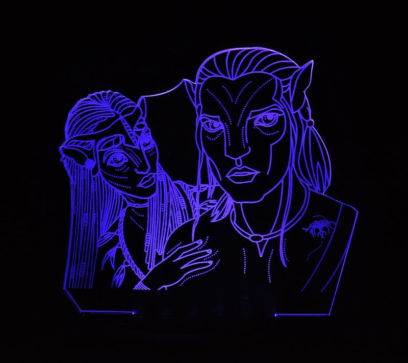 Avatar Personalised Name Light 3D LED Night Light 7 Colours + Remote Control - Kustombox