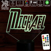 Avengers Font Personalised Name 3D LED Night Light 7 Colours + Remote Control - Kustombox