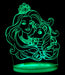 Barbie and Unicorn Personalised Name Light 3D LED Night Light 7 Colours + Remote Control - Kustombox